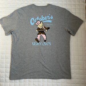 HTF Octobers Very Own XXL Graphic T Shirt Gray OVO Cartoon Logo Tee
